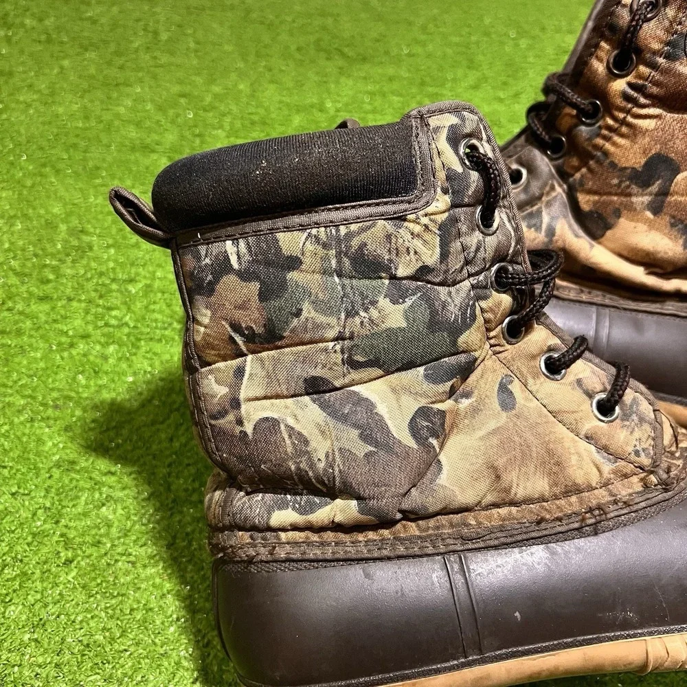 Vintage Camo‎ Duck Boots Mens SZ 9 Real Tree Thinsulate USA Made Hunting Outdoor